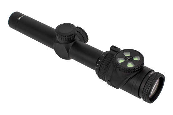 Trijicon AccuPoint 1-6 riflescope features mate black anodized finish